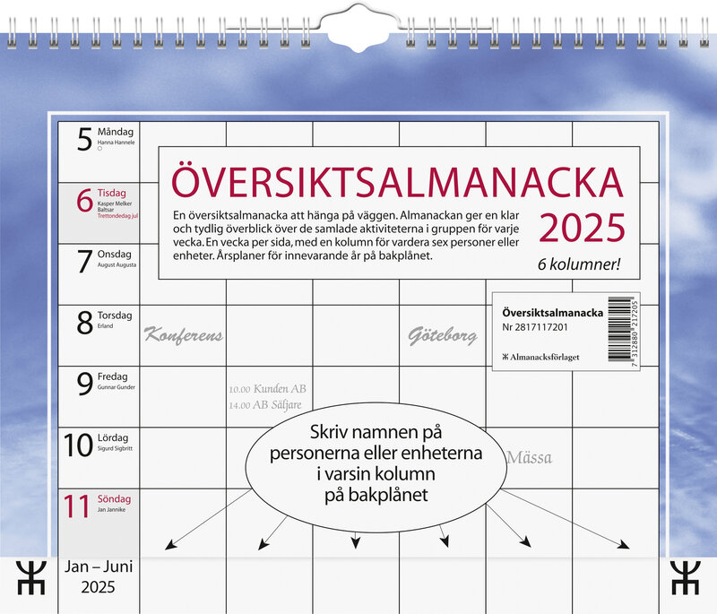 Översiktsalmanacka FSC