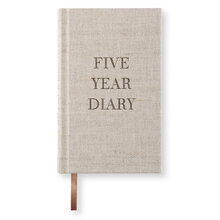 Five Year Diary Pocket Rough Linen